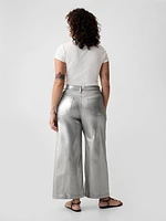 High Rise Stride Wide-Leg Ankle Jeans