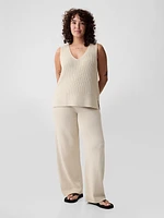 Wide-Leg Sweater Pants