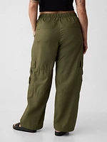 Mid Rise Cargo Parachute Pants