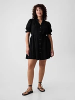 Crinkle Gauze Mini Dress