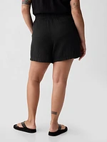 Crinkle Gauze Pull-On Shorts