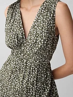 Textured Crinkle Empire Waist Mini Dress