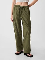 Mid Rise Cargo Parachute Pants