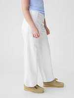 Kids High Rise Stride Wide-Leg Ankle Jeans