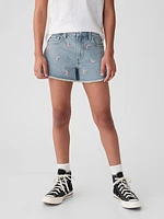 Kids High Rise Denim Shorts