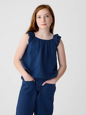 Kids Crinkle Gauze Top