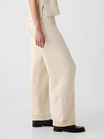 Wide-Leg Sweater Pants