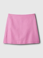 Linen-Cotton Mini Skirt