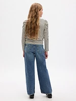 Kids Low Rise Stride Wide-Leg Jeans