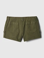 3" Low Rise Y2K Cargo Shorts