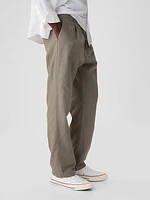 Linen-Cotton Pleated Trousers