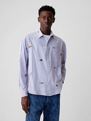 GAP × DAP Embroidered Oxford Shirt