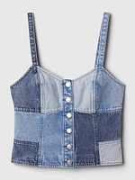 Denim Corset Tank Top