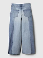 High Rise Stride Wide-Leg Ankle Jeans