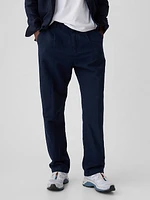 Linen-Cotton Pleated Trousers