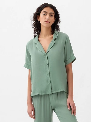 Satin PJ Shirt