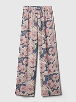 Crinkle Gauze Wide-Leg PJ Pants