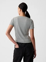 Modern Rib Cropped T-Shirt