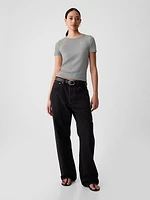 Modern Rib Cropped T-Shirt