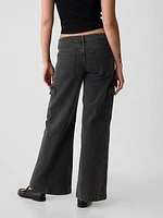 Low Rise Stride Wide-Leg Cargo Jeans