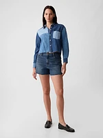 4" High Rise Girlfriend Denim Shorts