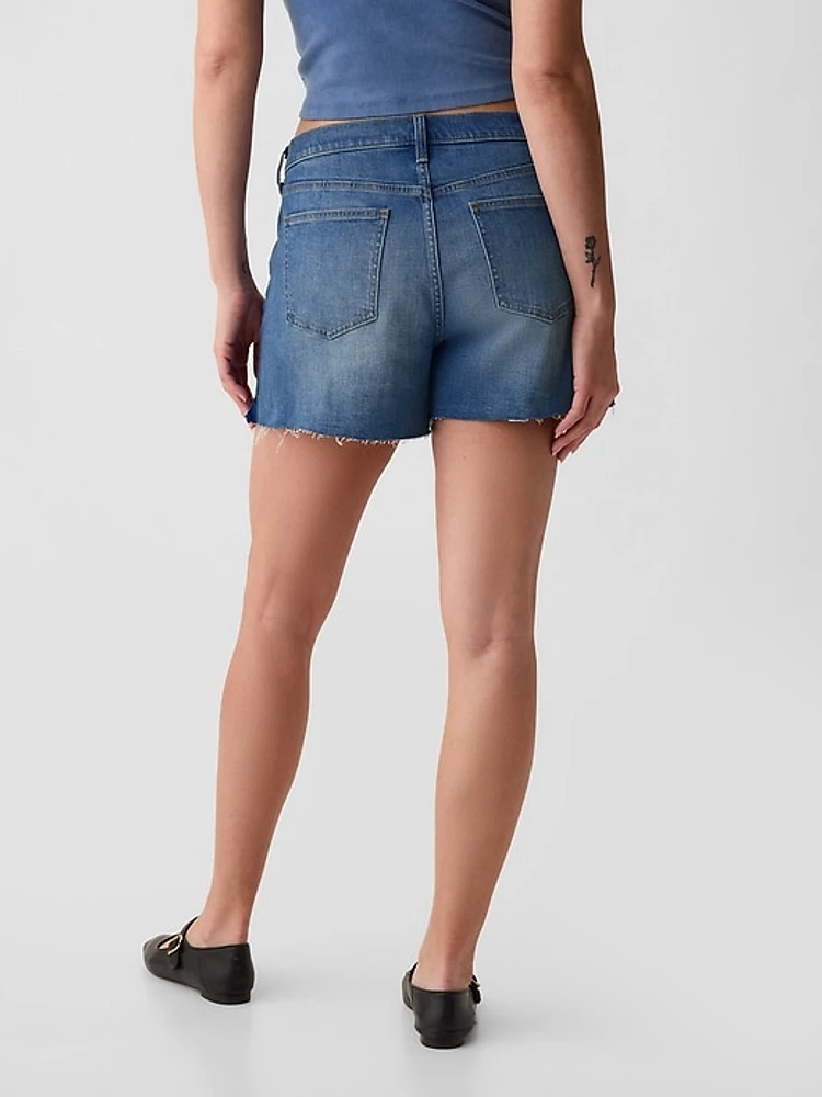 4" High Rise Girlfriend Denim Shorts