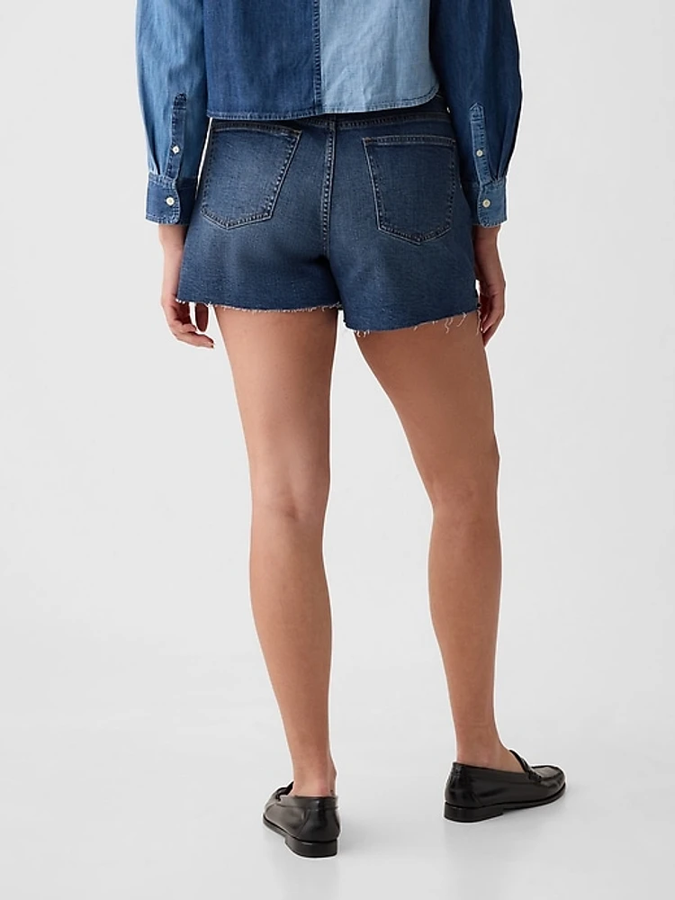 4" High Rise Girlfriend Denim Shorts