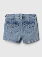 Kids Low Rise Y2K Denim Shortie Shorts