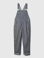 Striped Loose Overalls