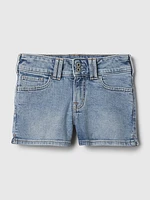 Kids Low Rise Y2K Denim Shortie Shorts