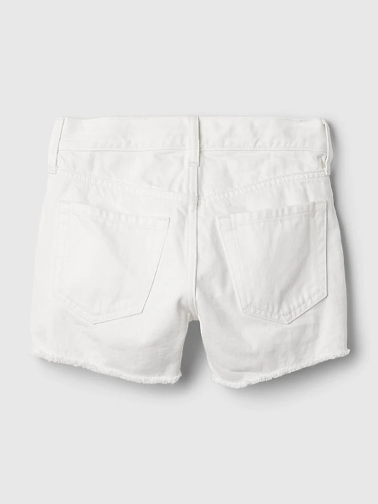 Kids Low Rise Denim Shorts