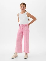 Kids High Rise Stride Wide-Leg Ankle Jeans