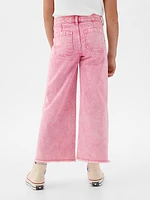 Kids High Rise Stride Wide-Leg Ankle Jeans