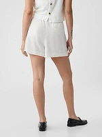 365 High Rise Linen-Blend Shorts