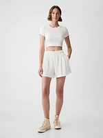 365 High Rise Linen-Blend Shorts