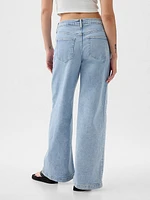 High Rise Stride Wide-Leg Cargo Jeans