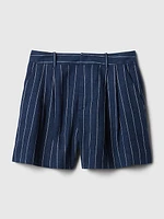 365 High Rise Linen-Blend Shorts