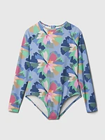 Rash Guard One-Piece Swimsuit