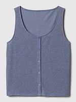 Linen-Blend PJ Tank Top