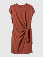 Tie-Knot Mini T-Shirt Dress