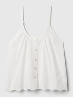 Eyelet Poplin PJ Tank Top