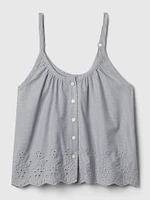 Eyelet Poplin PJ Tank Top