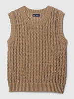 Linen-Cotton Textured Knit Tank Top