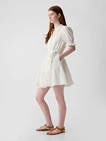 Crinkle Gauze Mini Dress