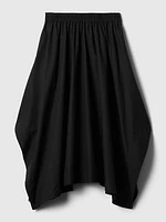 Handkerchief Hem Midi Skirt