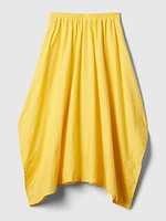 Handkerchief Hem Midi Skirt