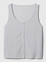 Linen-Blend PJ Tank Top