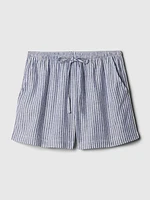 Linen-Blend PJ Shorts