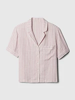 Linen-Blend PJ Shirt