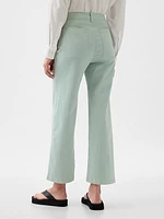 High Stride Wide-Leg Ankle Khakis